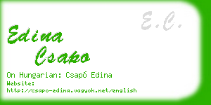 edina csapo business card